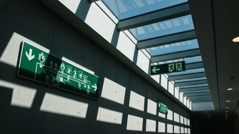 Signalisation et itinéraires d'évacuation